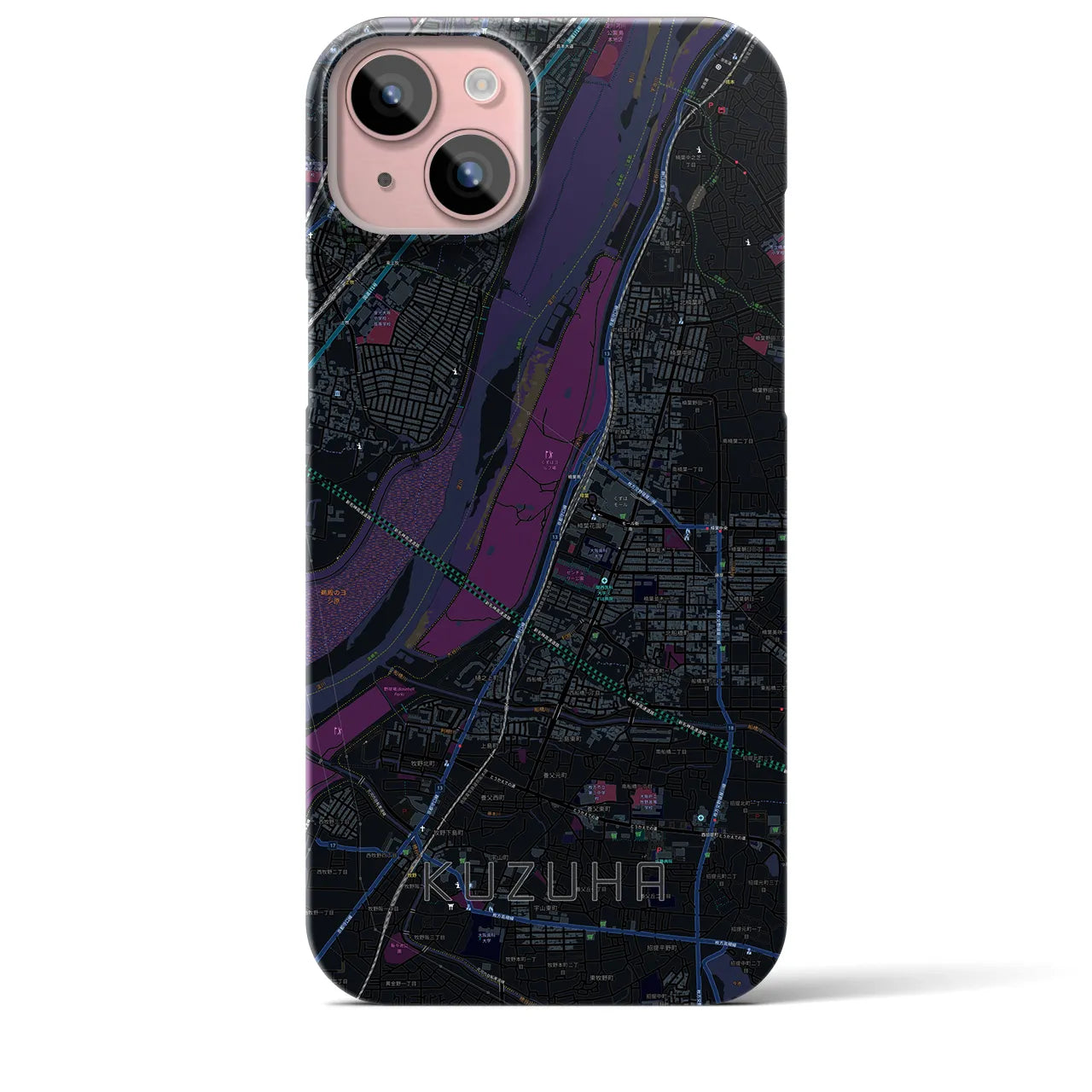 【樟葉(大阪府)】地図柄iPhoneケース(バックカバータイプ)