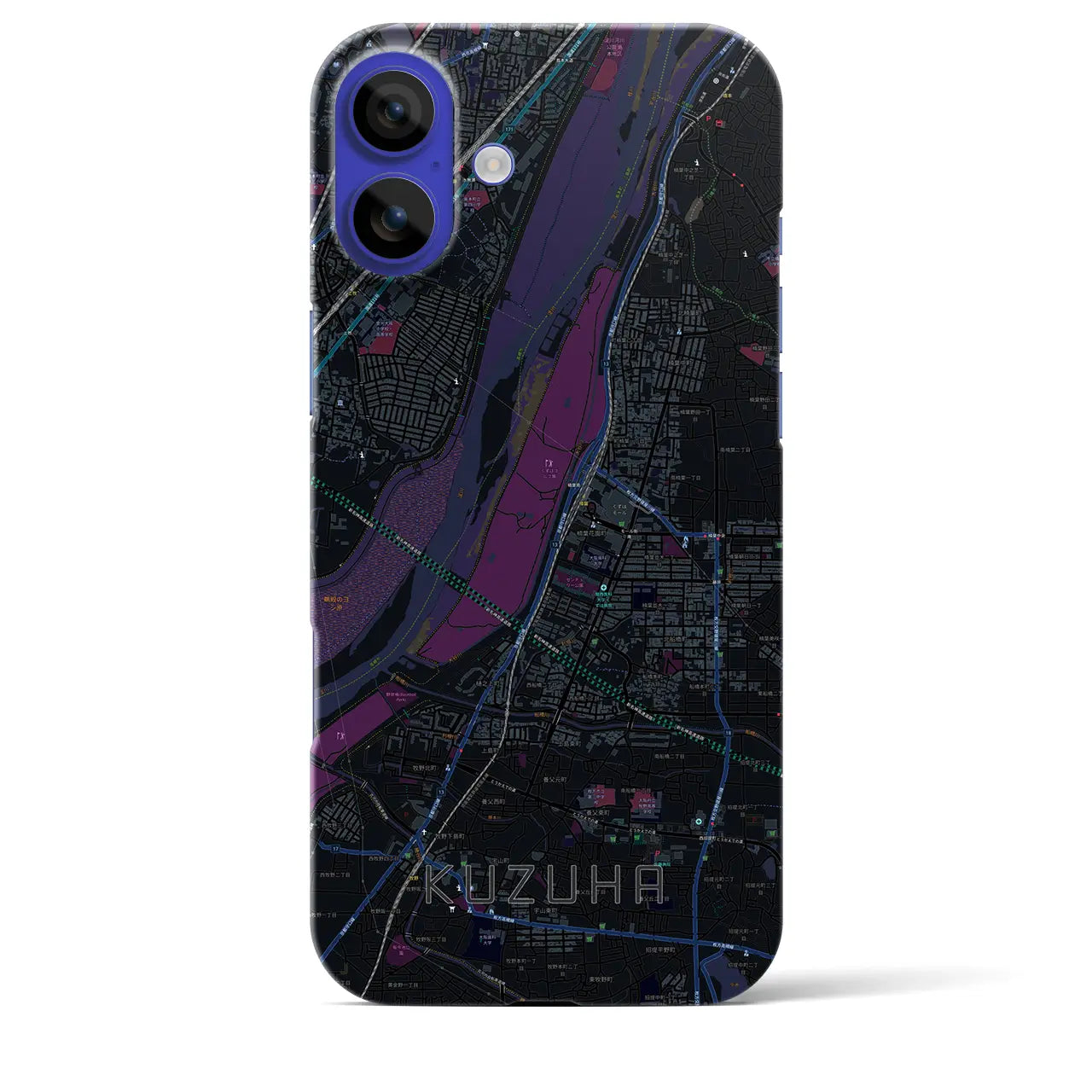 【樟葉(大阪府)】地図柄iPhoneケース(バックカバータイプ)