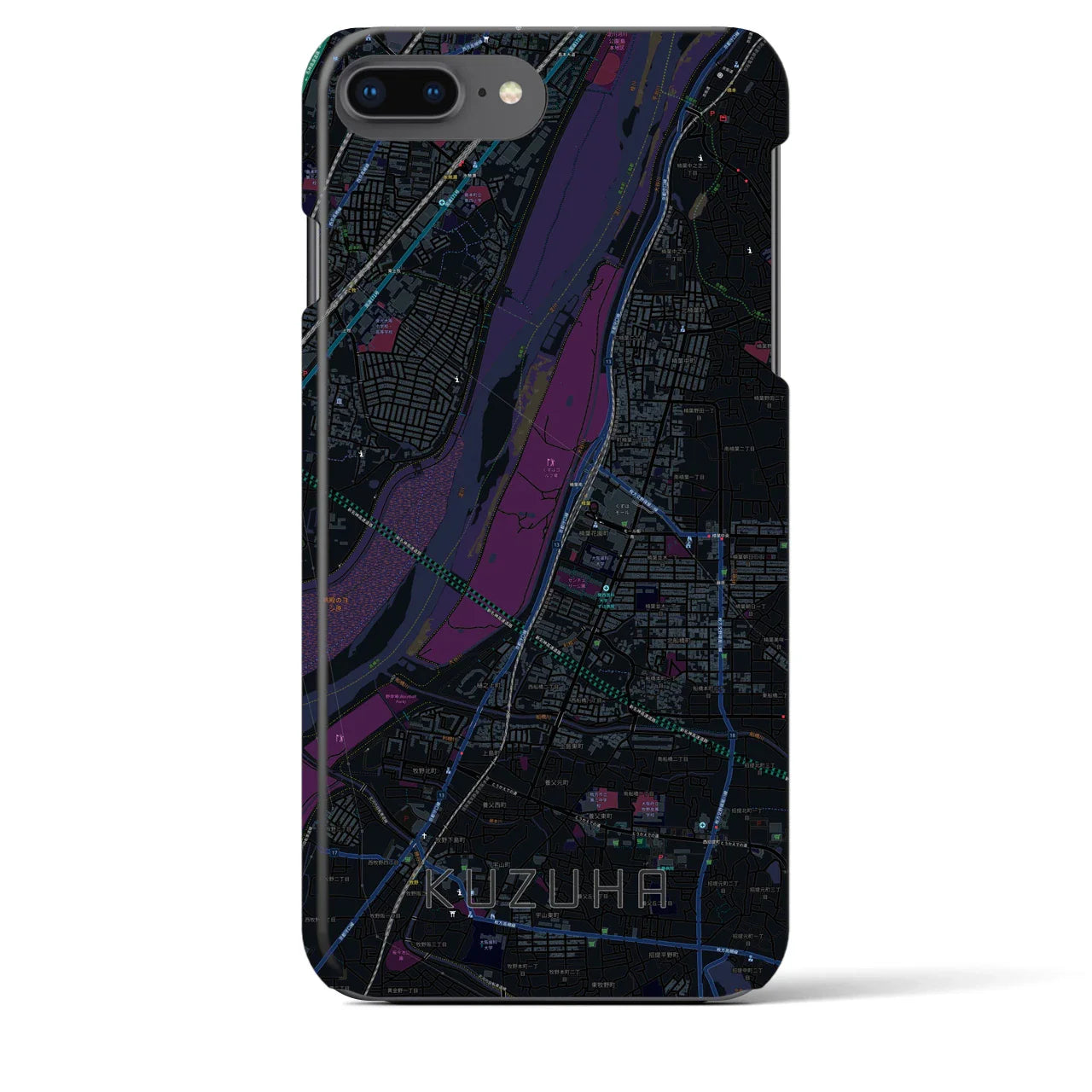 【樟葉(大阪府)】地図柄iPhoneケース(バックカバータイプ)
