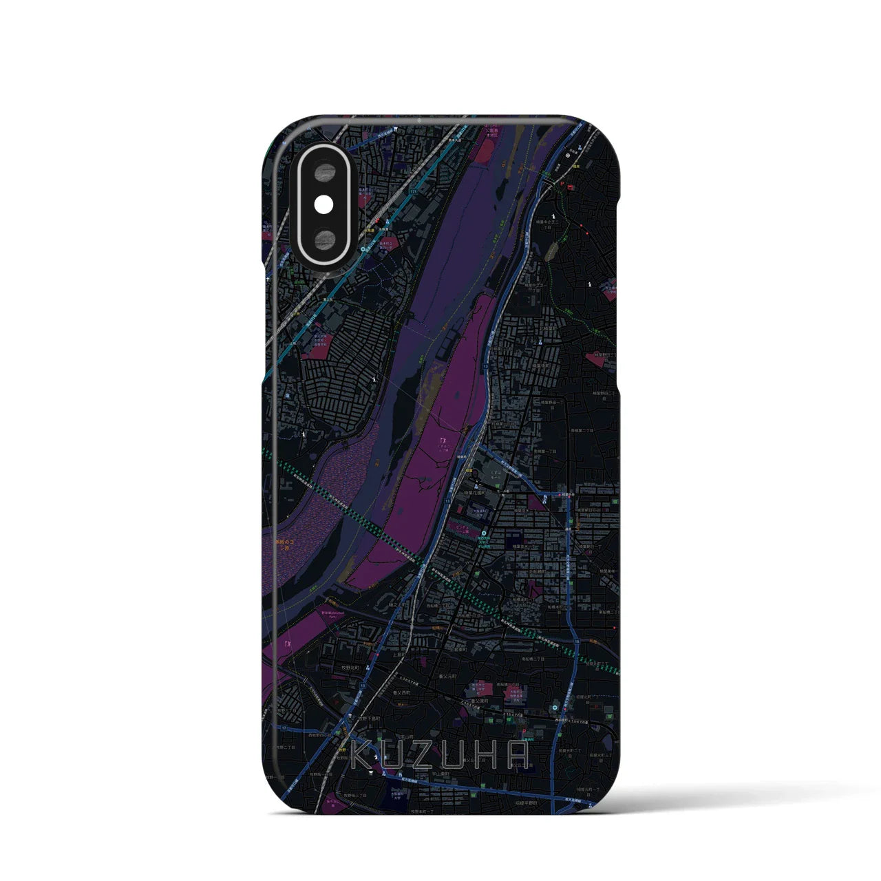 【樟葉(大阪府)】地図柄iPhoneケース(バックカバータイプ)