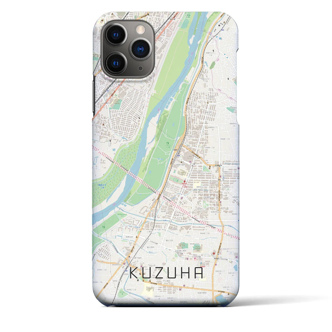 【樟葉(大阪府)】地図柄iPhoneケース(バックカバータイプ)