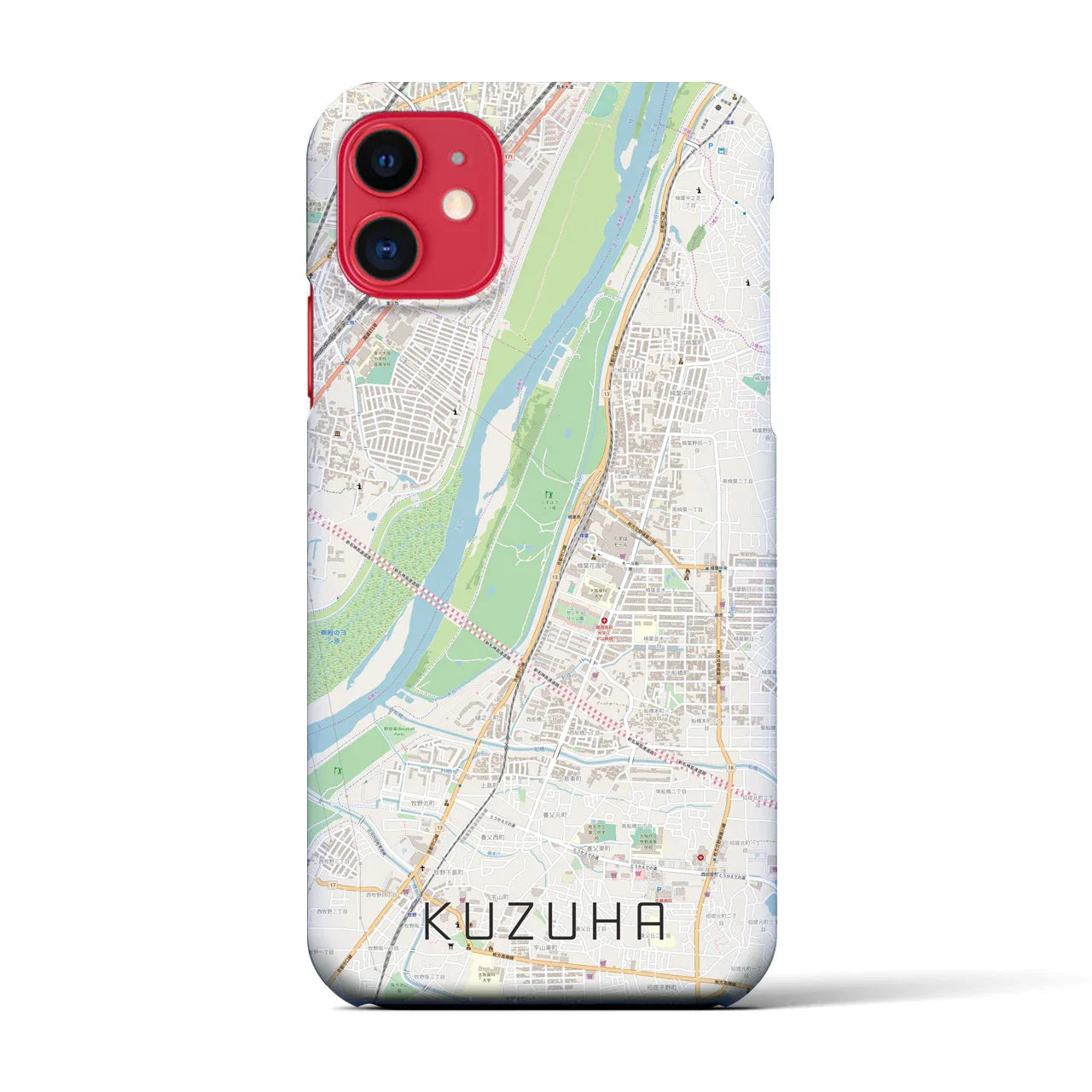 【樟葉(大阪府)】地図柄iPhoneケース(バックカバータイプ)