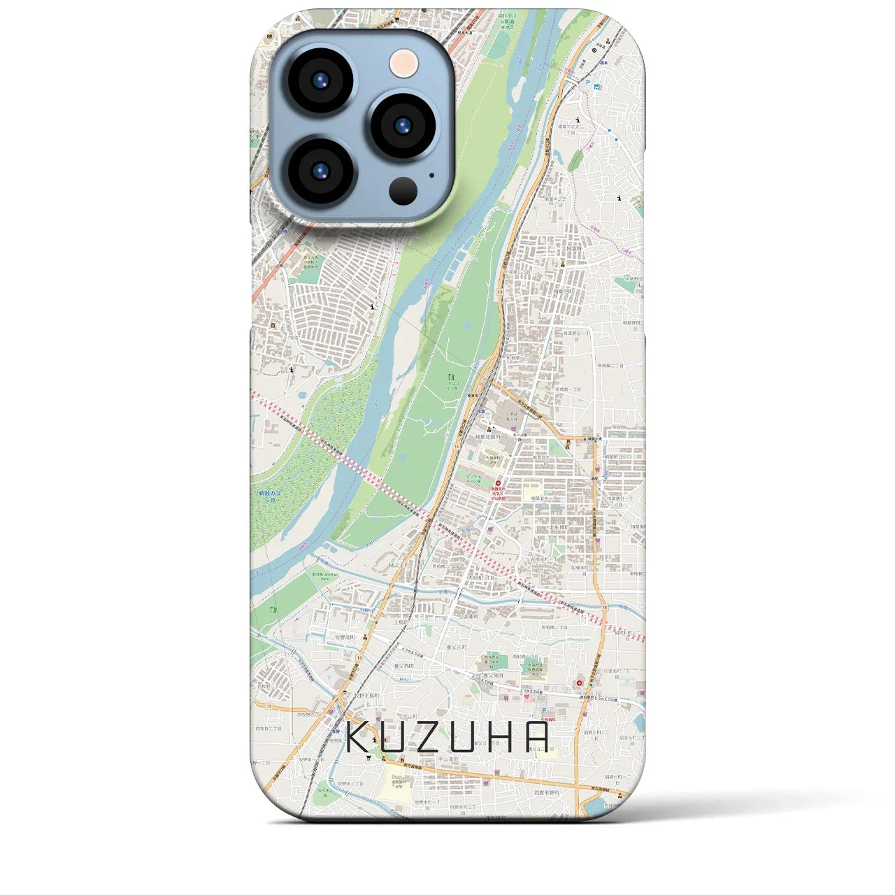 【樟葉(大阪府)】地図柄iPhoneケース(バックカバータイプ)