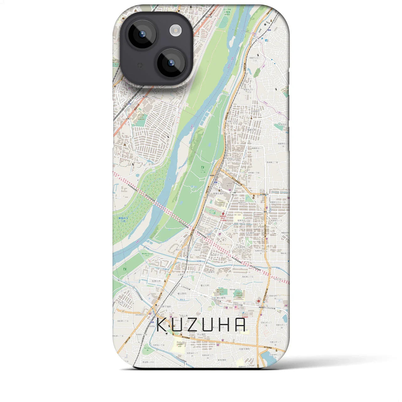 【樟葉(大阪府)】地図柄iPhoneケース(バックカバータイプ)