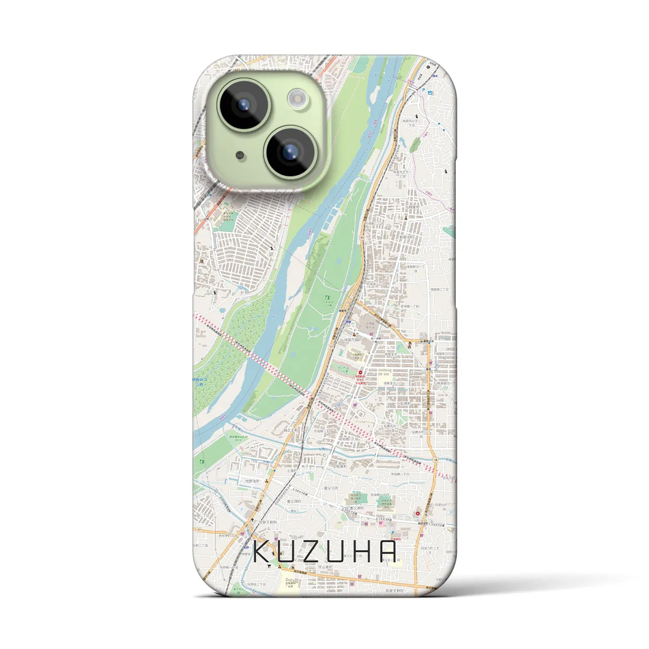 【樟葉(大阪府)】地図柄iPhoneケース(バックカバータイプ)
