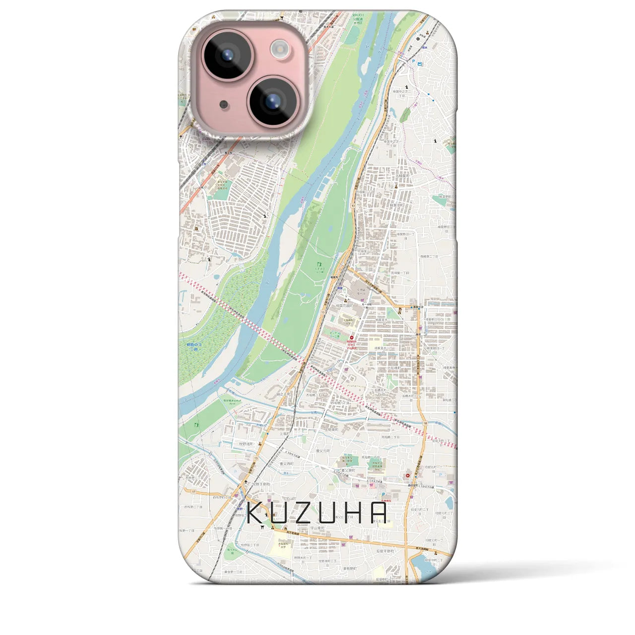 【樟葉(大阪府)】地図柄iPhoneケース(バックカバータイプ)