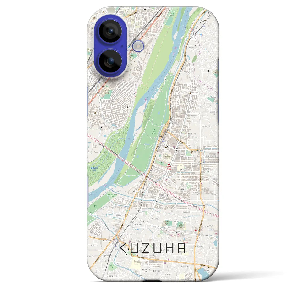 【樟葉(大阪府)】地図柄iPhoneケース(バックカバータイプ)ナチュラル・iPhone 16 Pro Max 用
