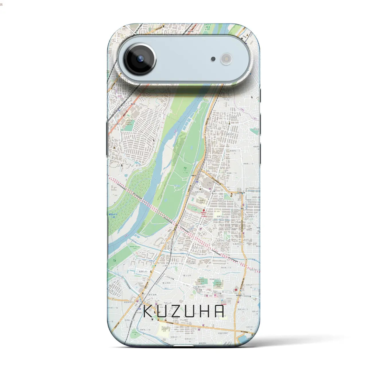 【樟葉(大阪府)】地図柄iPhoneケース(バックカバータイプ)ブラック・iPhone 17 Pro Max 用