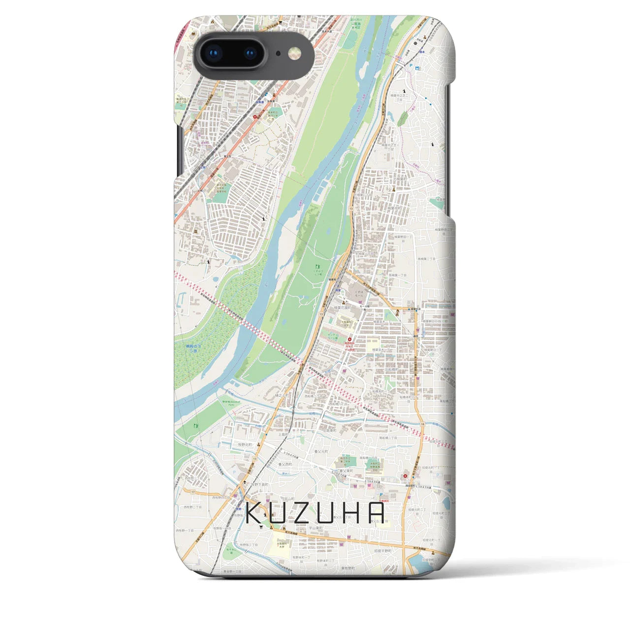 【樟葉(大阪府)】地図柄iPhoneケース(バックカバータイプ)
