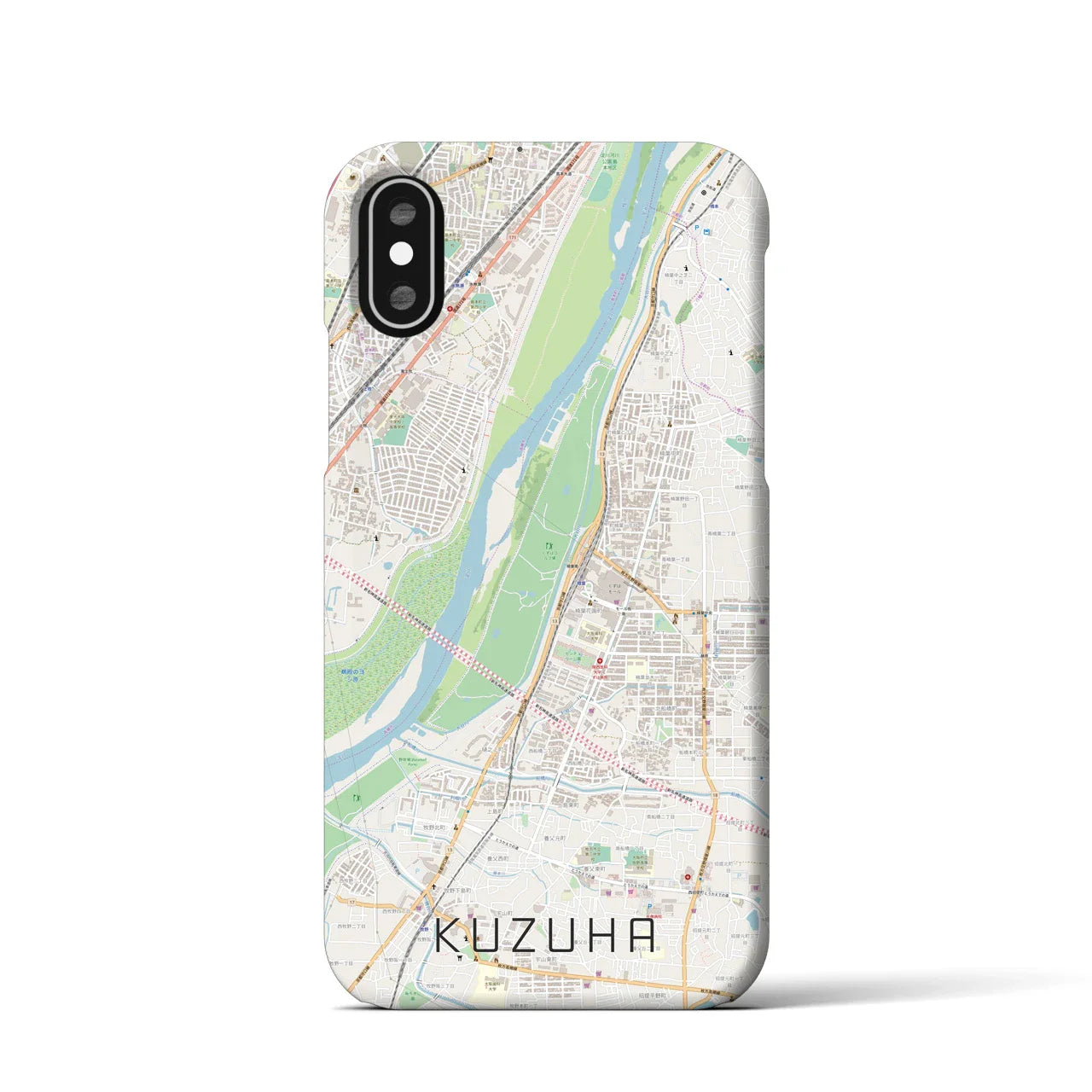 【樟葉(大阪府)】地図柄iPhoneケース(バックカバータイプ)