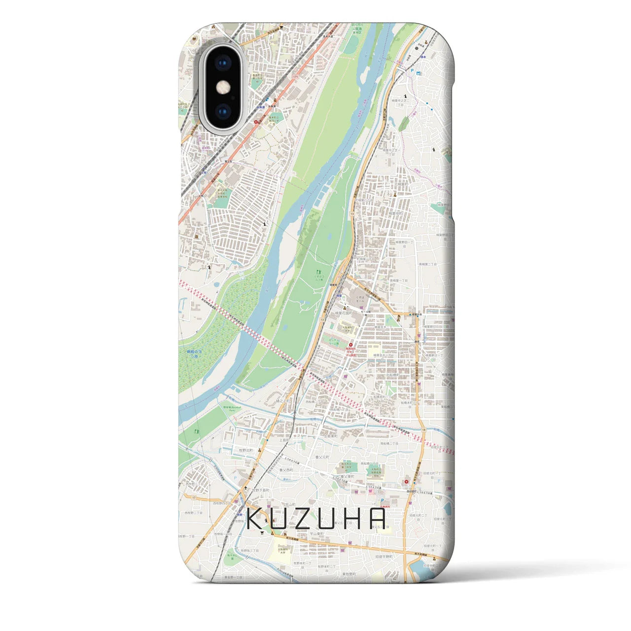 【樟葉(大阪府)】地図柄iPhoneケース(バックカバータイプ)