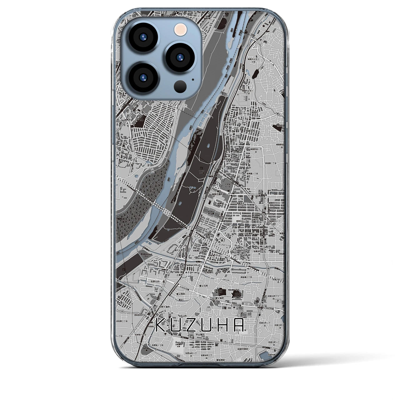 【樟葉(大阪府)】地図柄iPhoneケース(クリアタイプ)