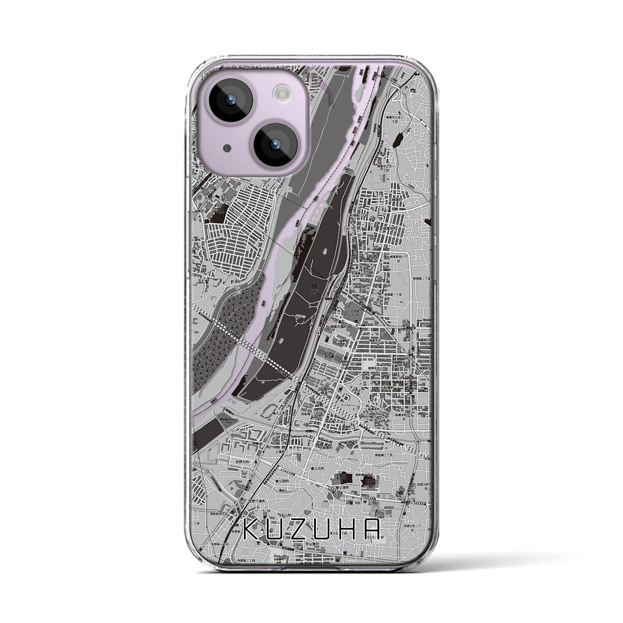 【樟葉(大阪府)】地図柄iPhoneケース(クリアタイプ)