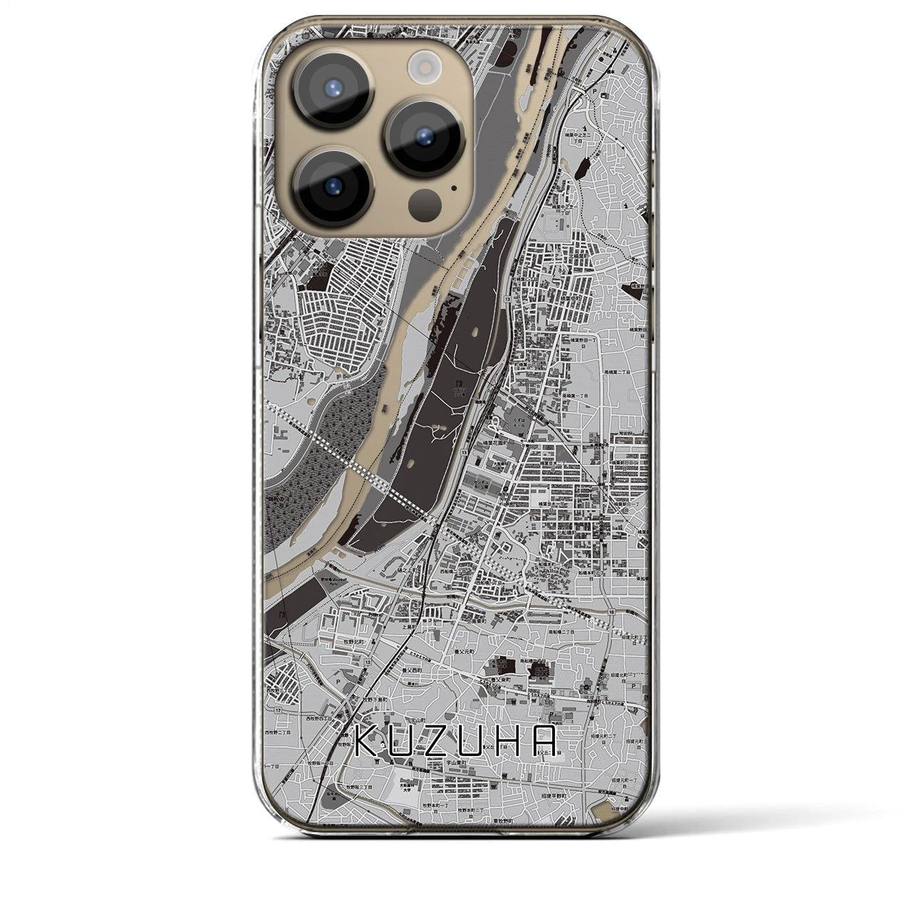 【樟葉(大阪府)】地図柄iPhoneケース(クリアタイプ)