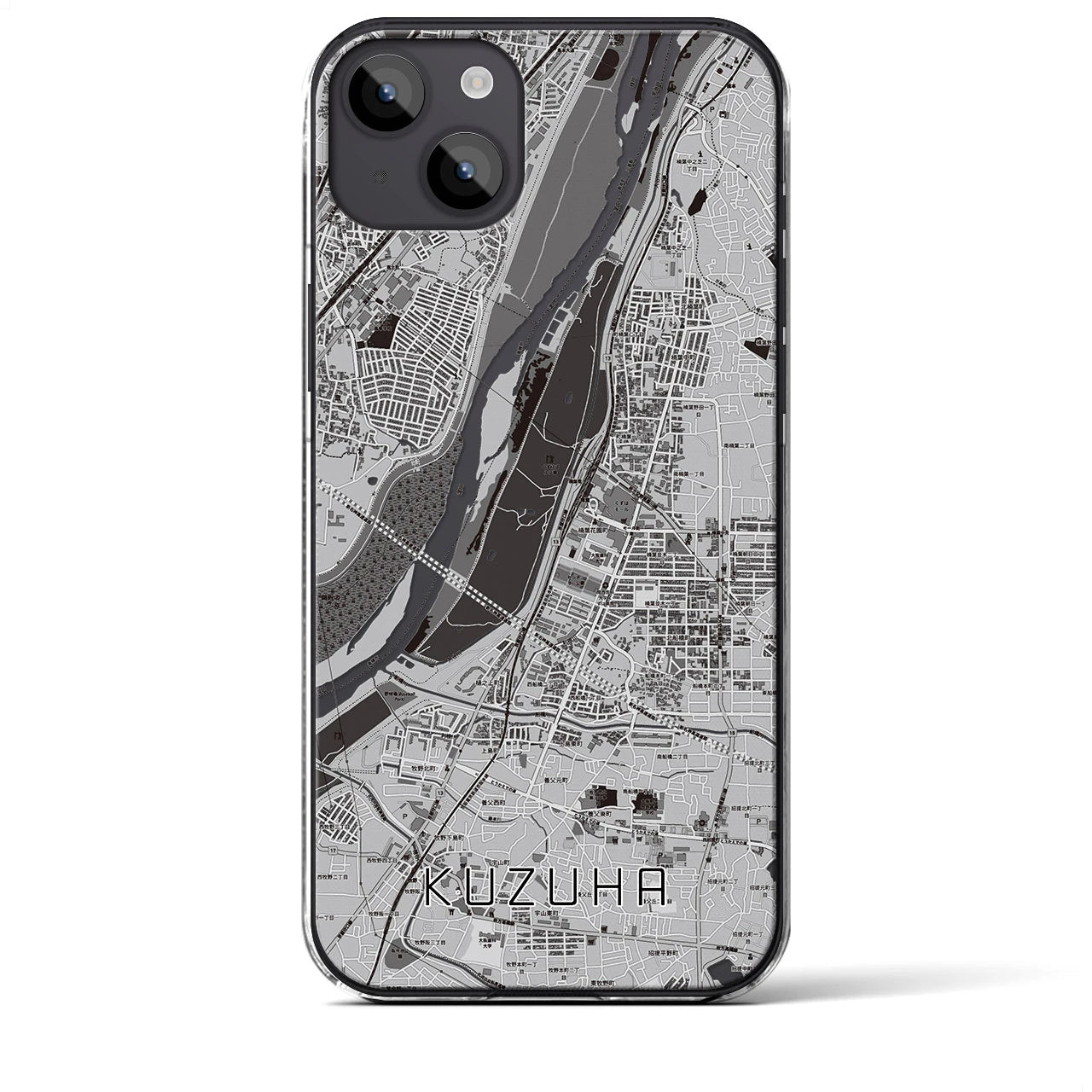 【樟葉(大阪府)】地図柄iPhoneケース(クリアタイプ)