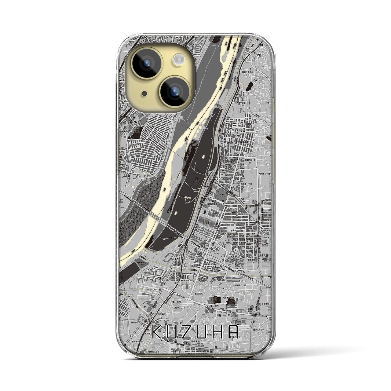 【樟葉(大阪府)】地図柄iPhoneケース(クリアタイプ)