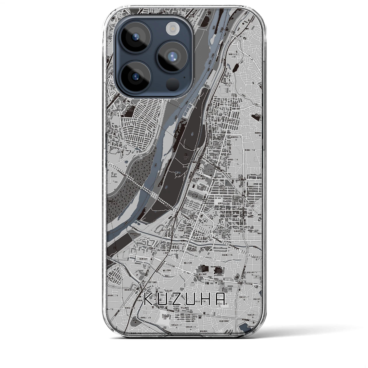 【樟葉(大阪府)】地図柄iPhoneケース(クリアタイプ)