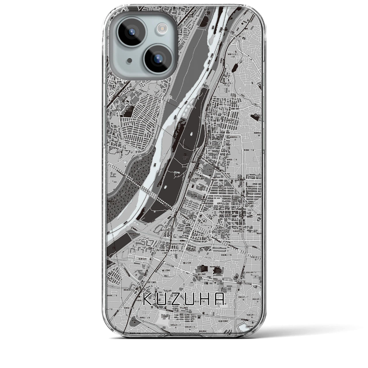 【樟葉(大阪府)】地図柄iPhoneケース(クリアタイプ)