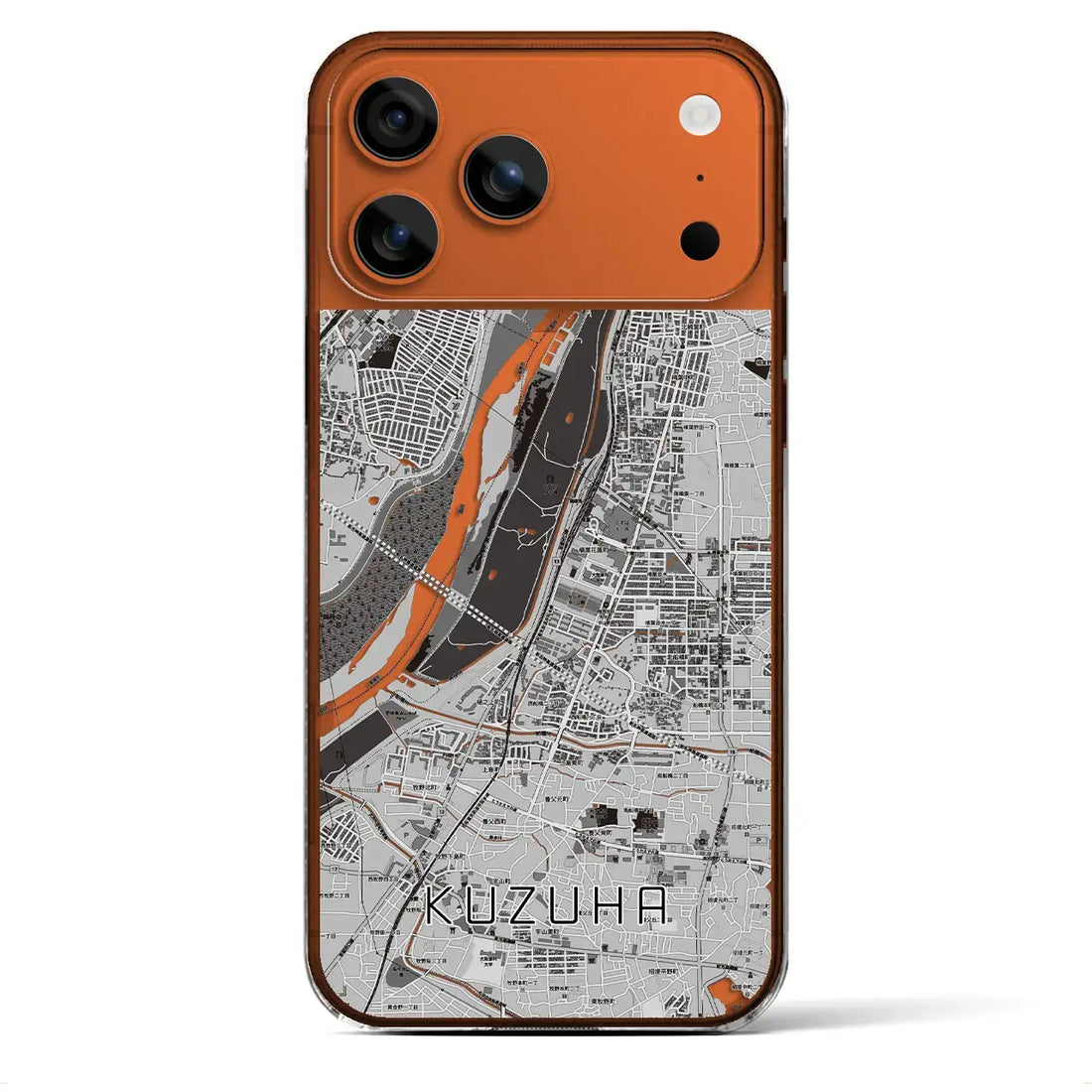 【樟葉(大阪府)】地図柄iPhoneケース(クリアタイプ)