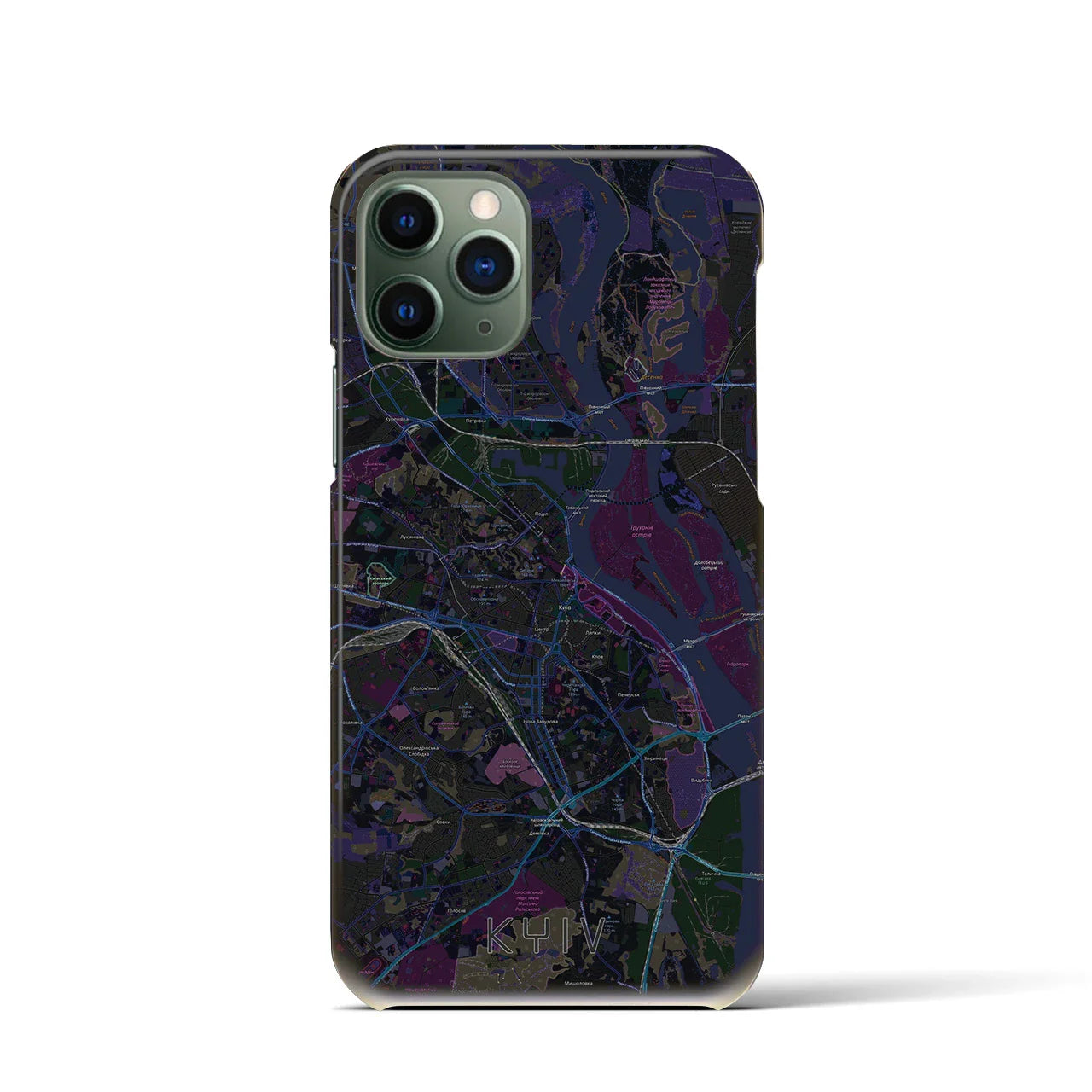 【キーウ(ウクライナ)】地図柄iPhoneケース(バックカバータイプ)