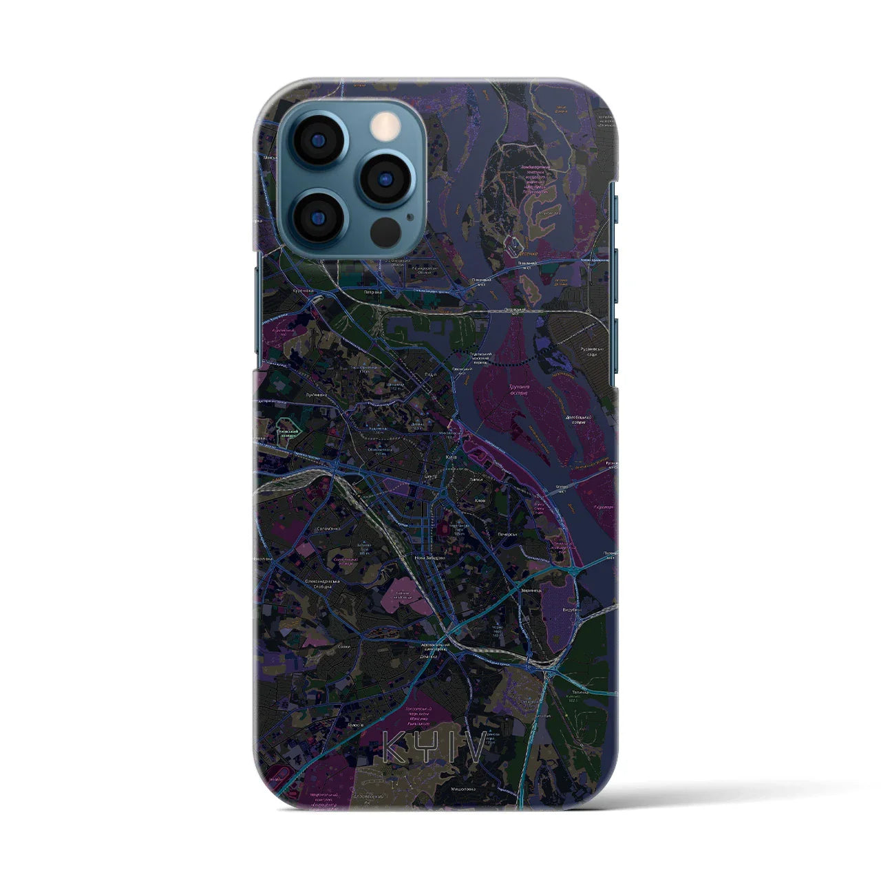 【キーウ(ウクライナ)】地図柄iPhoneケース(バックカバータイプ)