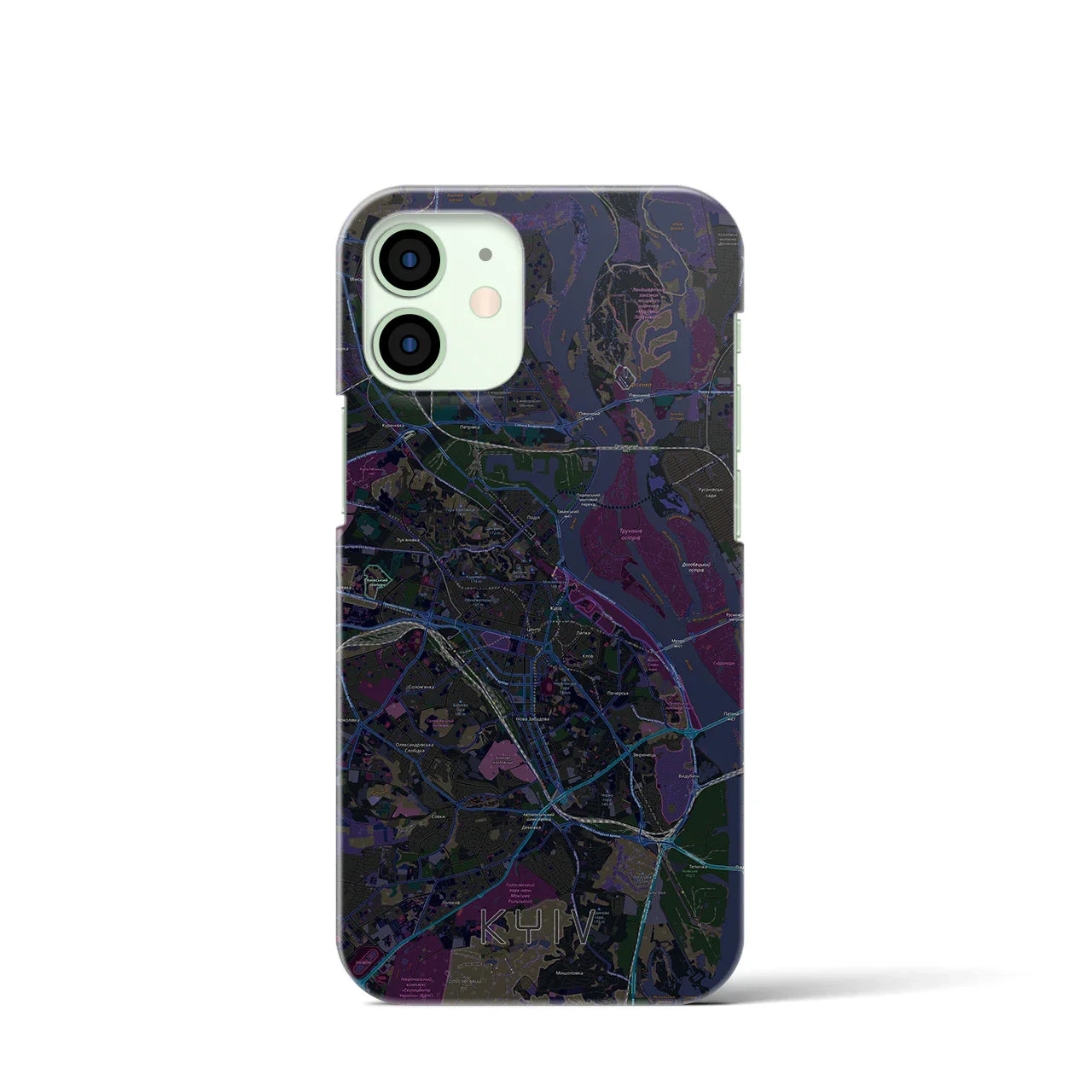 【キーウ(ウクライナ)】地図柄iPhoneケース(バックカバータイプ)