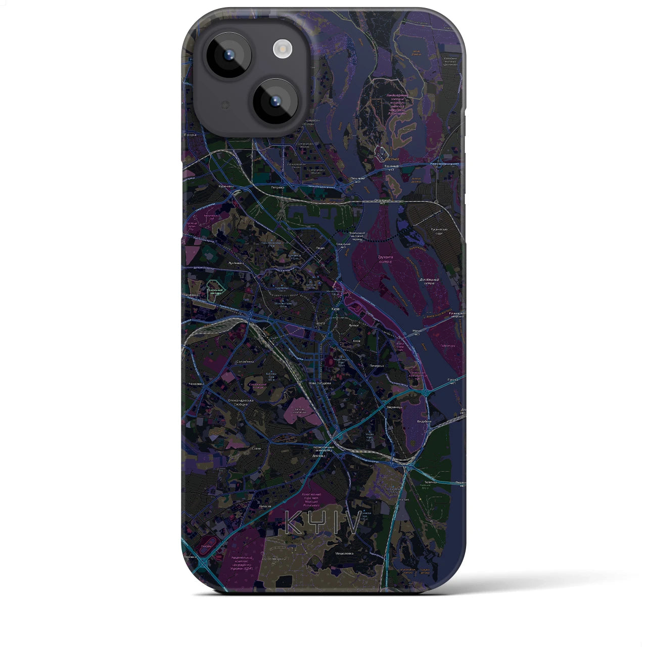 【キーウ(ウクライナ)】地図柄iPhoneケース(バックカバータイプ)