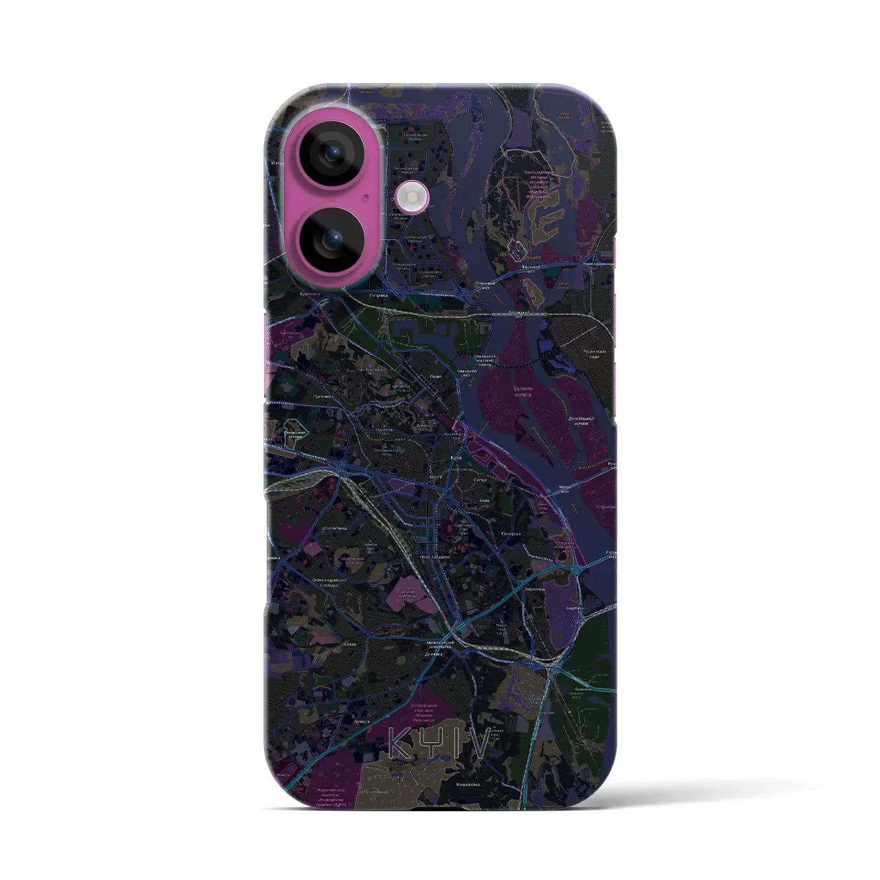 【キーウ(ウクライナ)】地図柄iPhoneケース(バックカバータイプ)