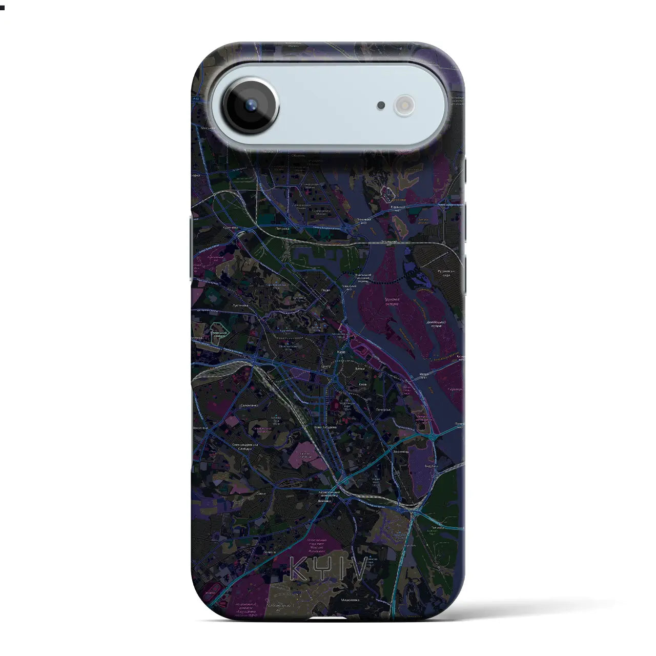 【キーウ(ウクライナ)】地図柄iPhoneケース(バックカバータイプ)