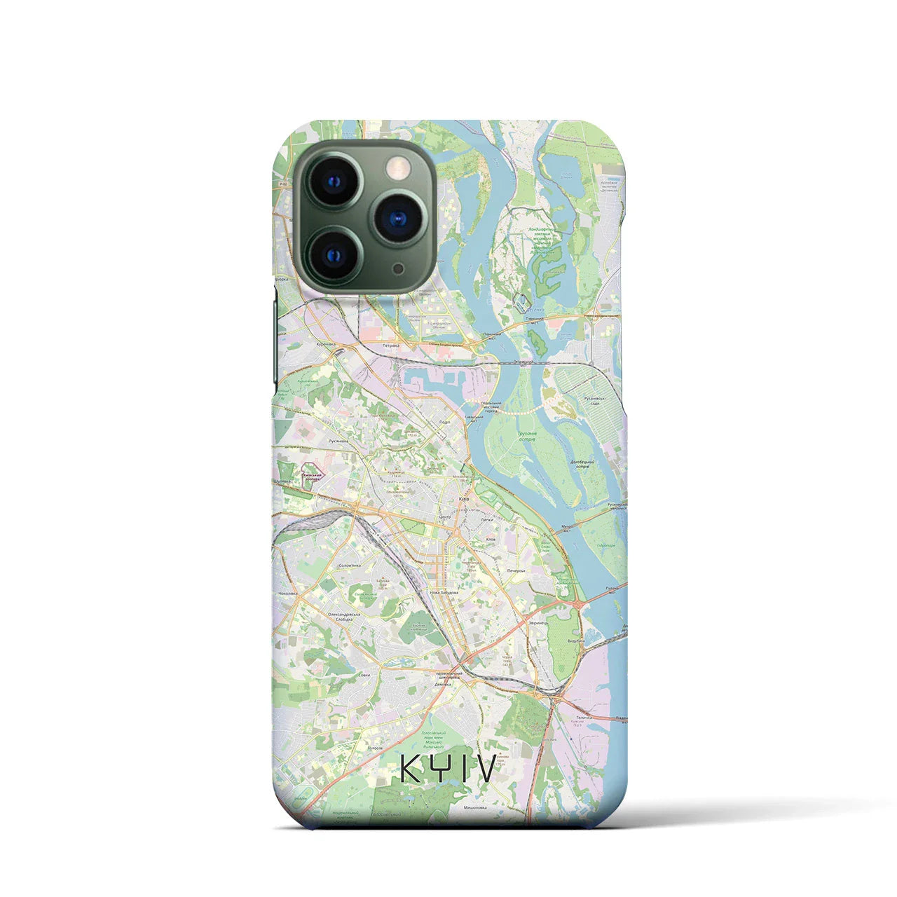 【キーウ(ウクライナ)】地図柄iPhoneケース(バックカバータイプ)