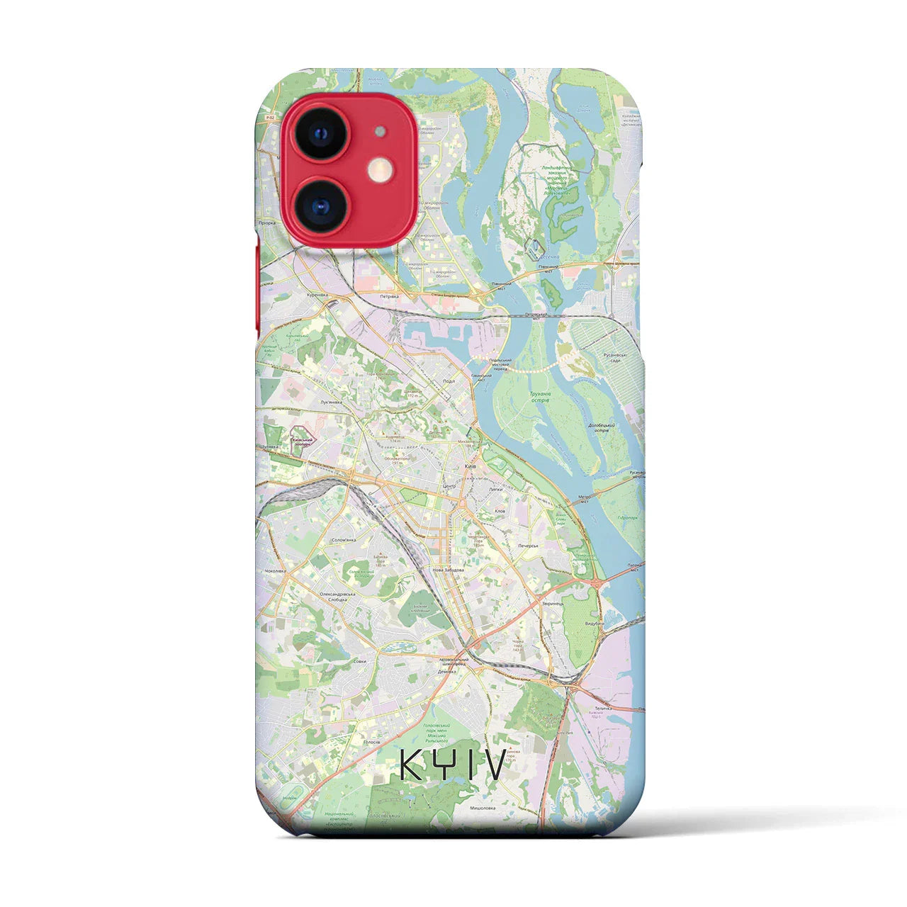 【キーウ(ウクライナ)】地図柄iPhoneケース(バックカバータイプ)
