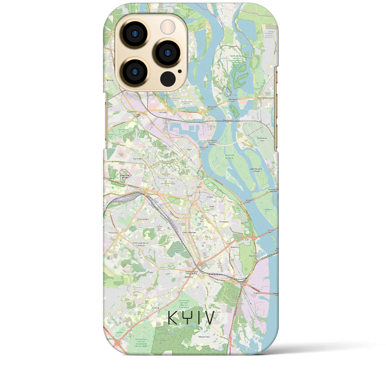 【キーウ(ウクライナ)】地図柄iPhoneケース(バックカバータイプ)