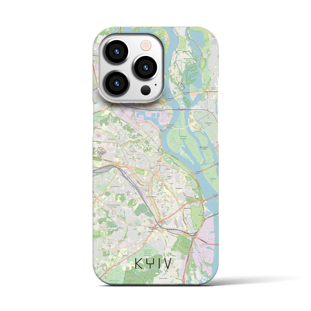 【キーウ(ウクライナ)】地図柄iPhoneケース(バックカバータイプ)