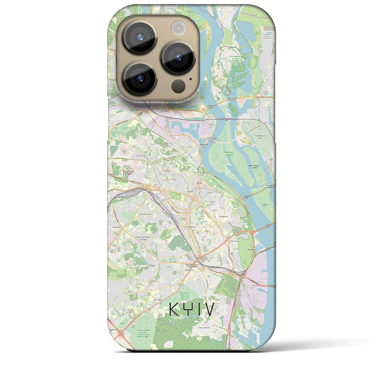 【キーウ(ウクライナ)】地図柄iPhoneケース(バックカバータイプ)