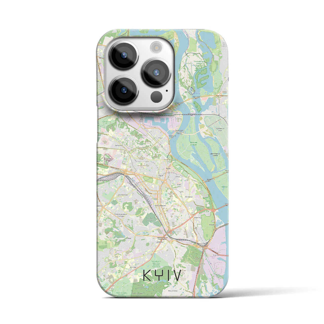 【キーウ(ウクライナ)】地図柄iPhoneケース(バックカバータイプ)