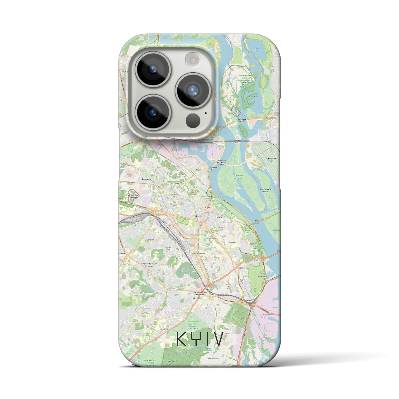 【キーウ(ウクライナ)】地図柄iPhoneケース(バックカバータイプ)