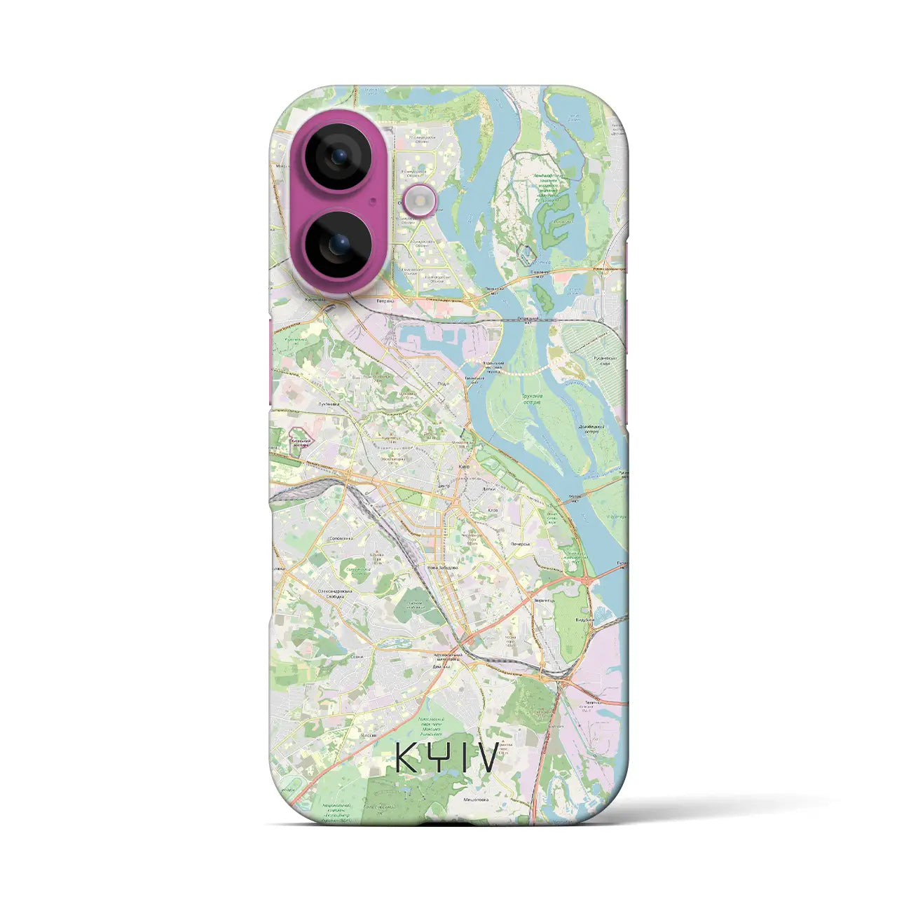 【キーウ(ウクライナ)】地図柄iPhoneケース(バックカバータイプ)