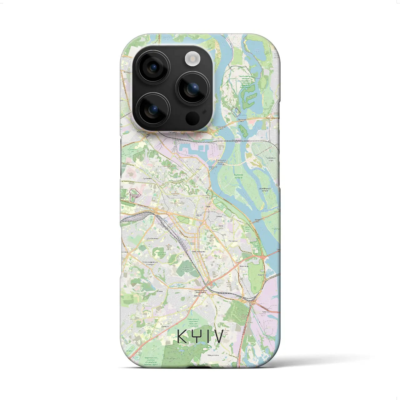 【キーウ(ウクライナ)】地図柄iPhoneケース(バックカバータイプ)