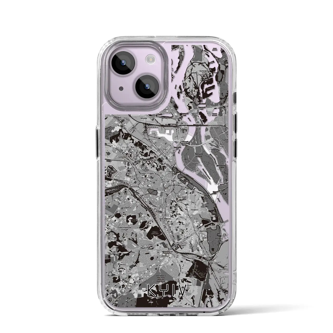 【キーウ(ウクライナ)】地図柄iPhoneケース(MagSafeタイプ)