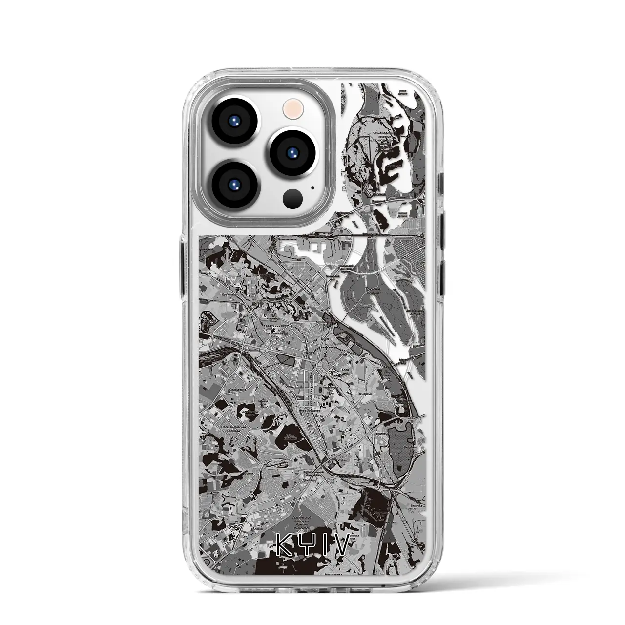 【キーウ(ウクライナ)】地図柄iPhoneケース(MagSafeタイプ)