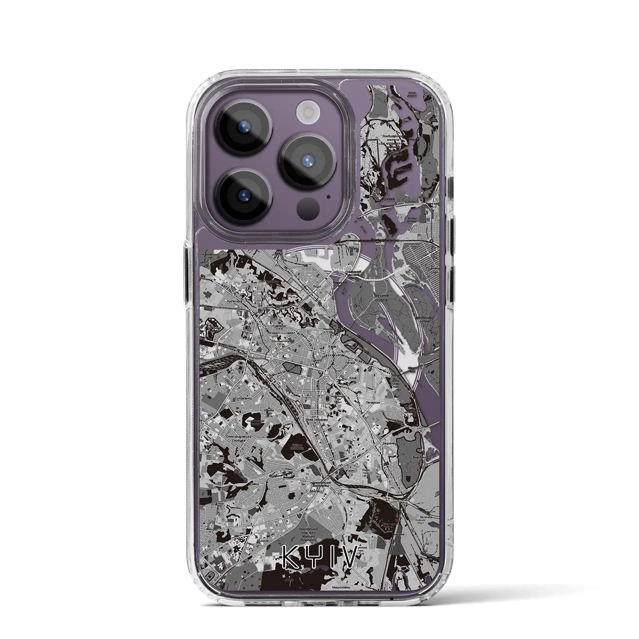 【キーウ(ウクライナ)】地図柄iPhoneケース(MagSafeタイプ)