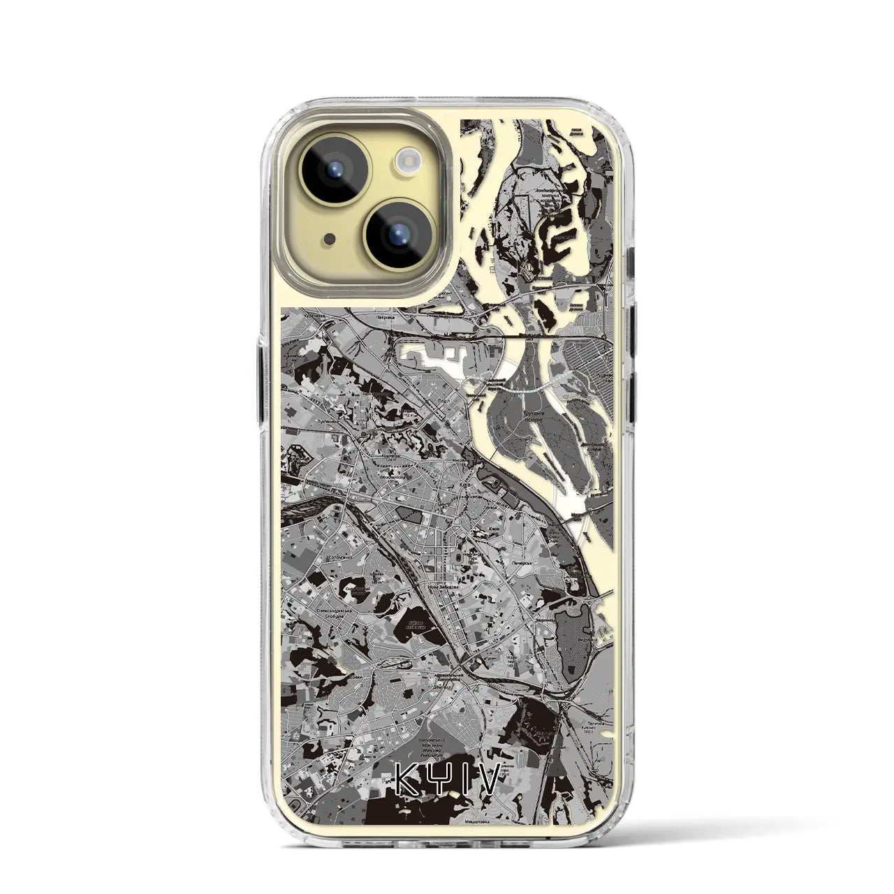 【キーウ(ウクライナ)】地図柄iPhoneケース(MagSafeタイプ)