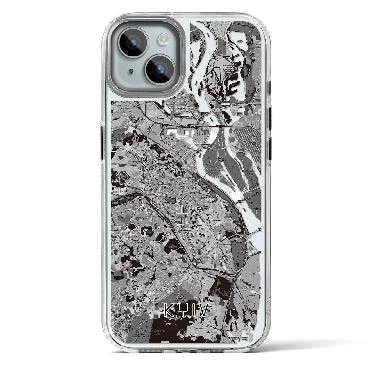 【キーウ(ウクライナ)】地図柄iPhoneケース(MagSafeタイプ)