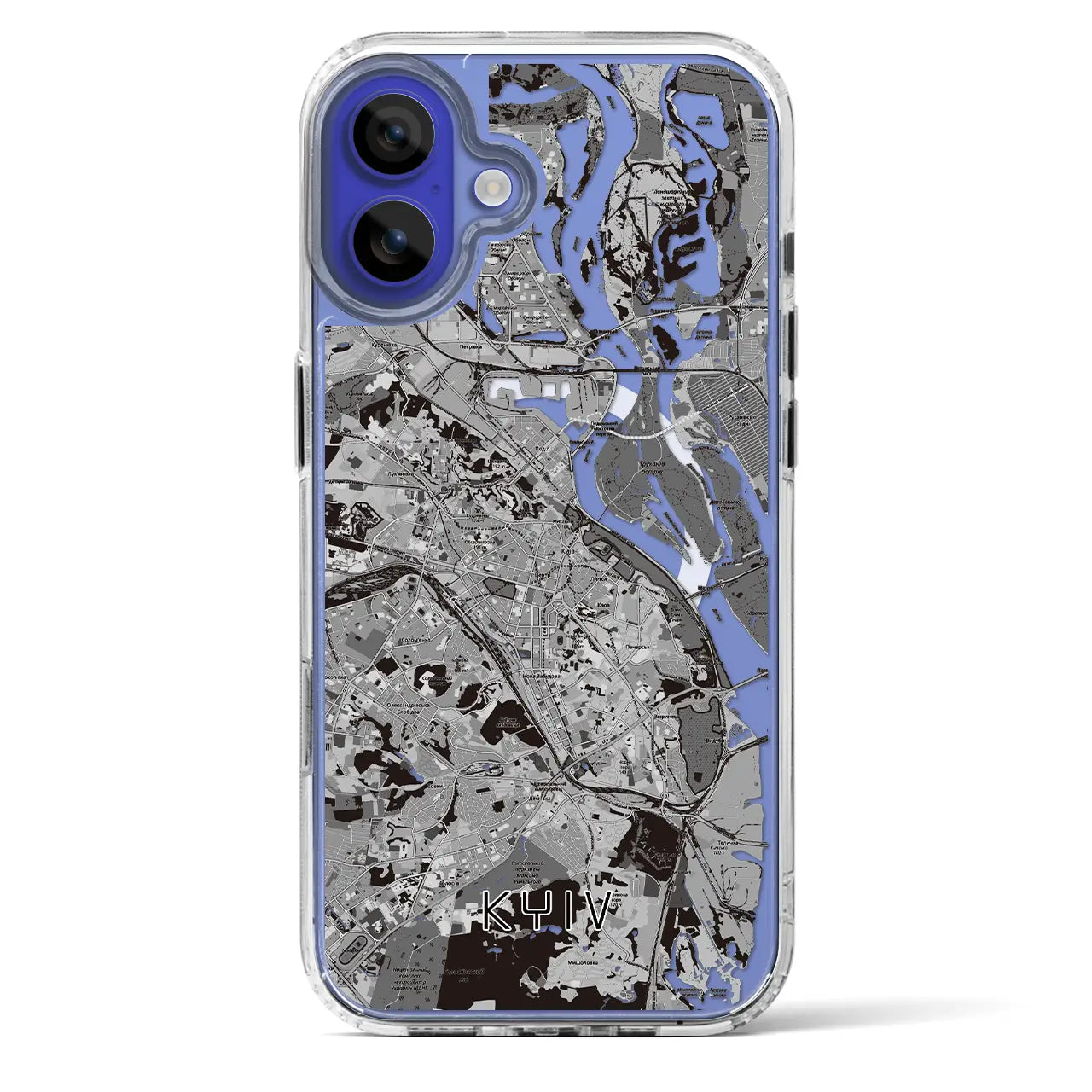 【キーウ(ウクライナ)】地図柄iPhoneケース(MagSafeタイプ)