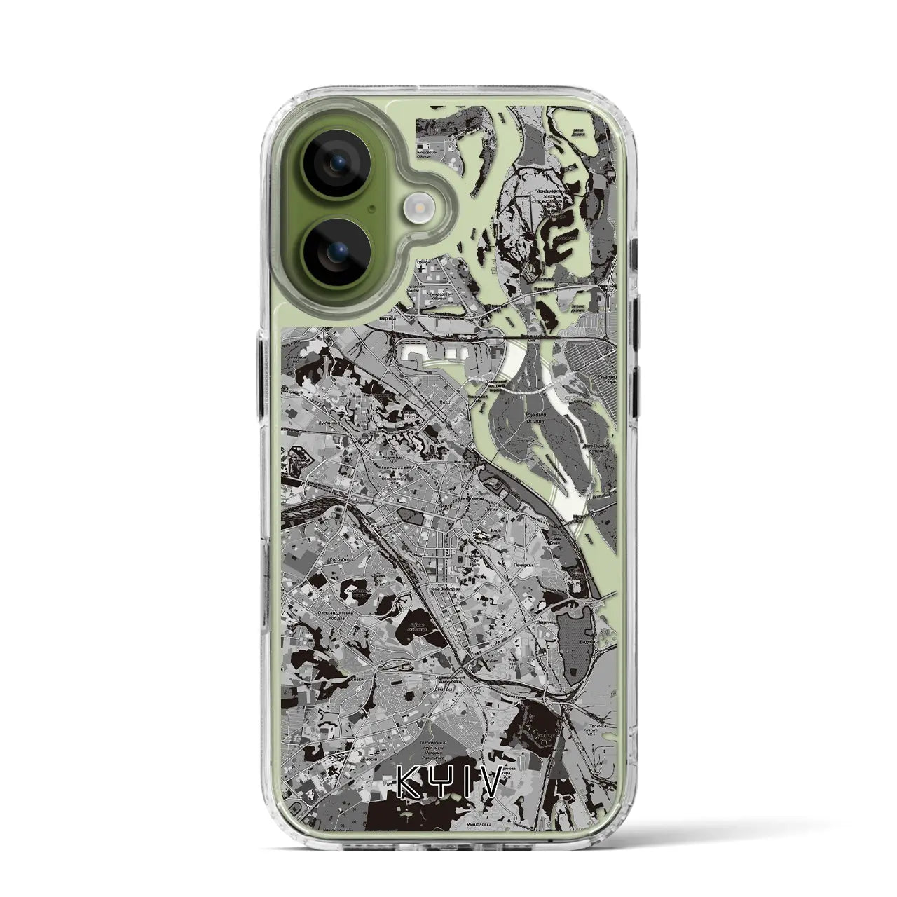 【キーウ(ウクライナ)】地図柄iPhoneケース(MagSafeタイプ)