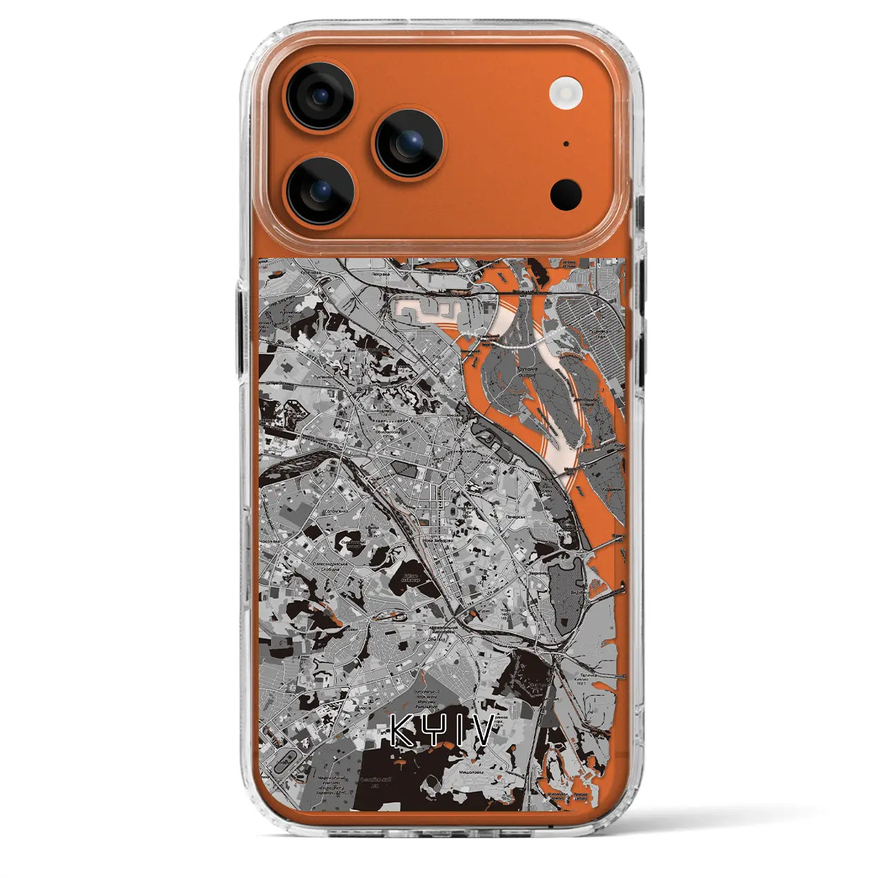 【キーウ(ウクライナ)】地図柄iPhoneケース(MagSafeタイプ)