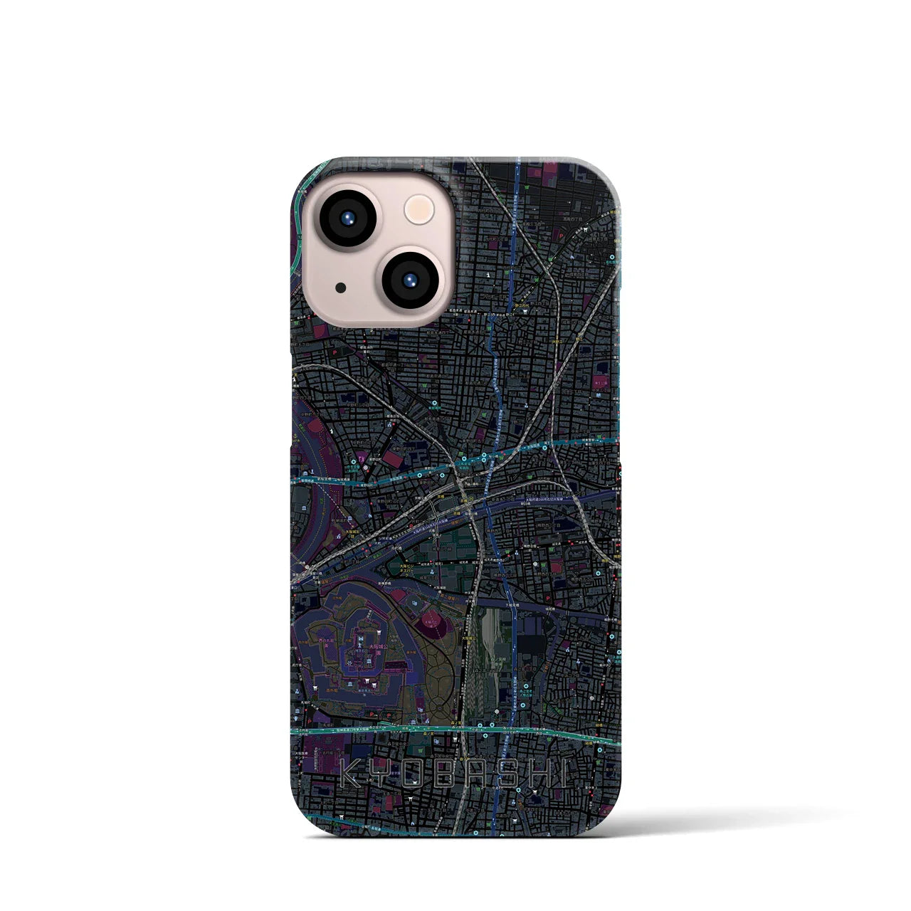 【京橋(大阪府)】地図柄iPhoneケース(バックカバータイプ)