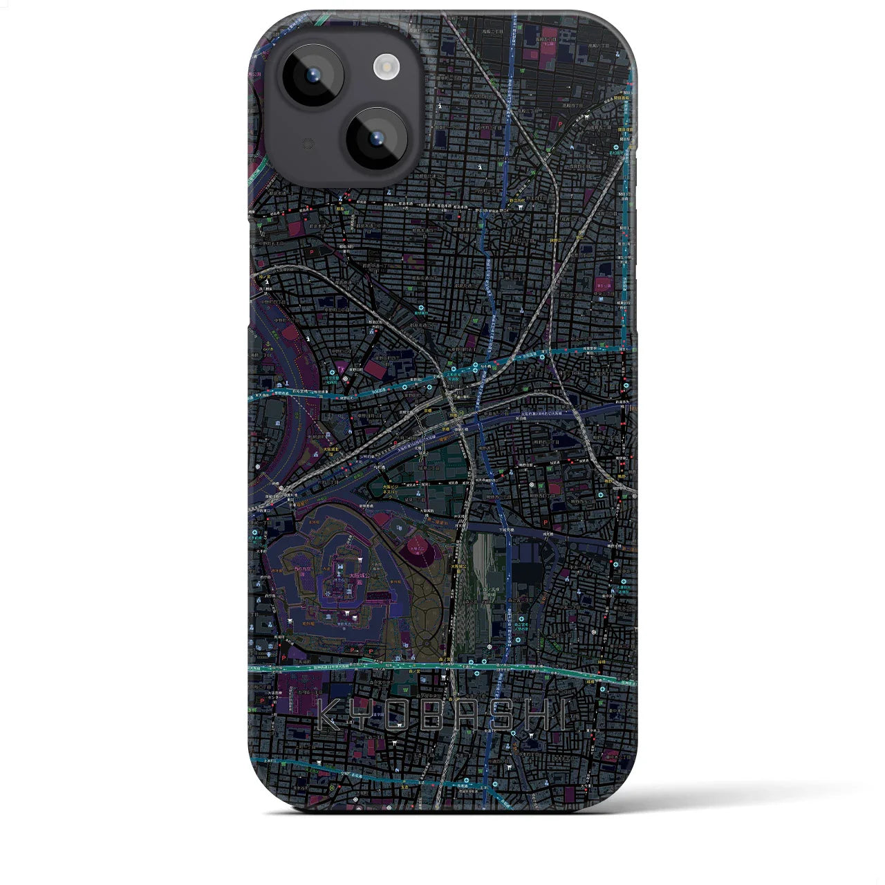 【京橋(大阪府)】地図柄iPhoneケース(バックカバータイプ)