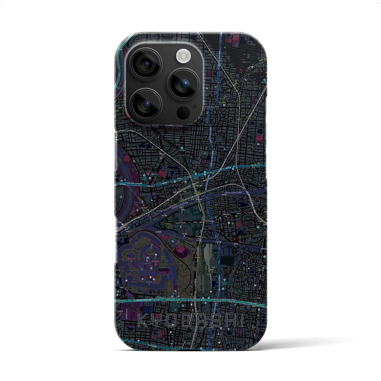 【京橋(大阪府)】地図柄iPhoneケース(バックカバータイプ)