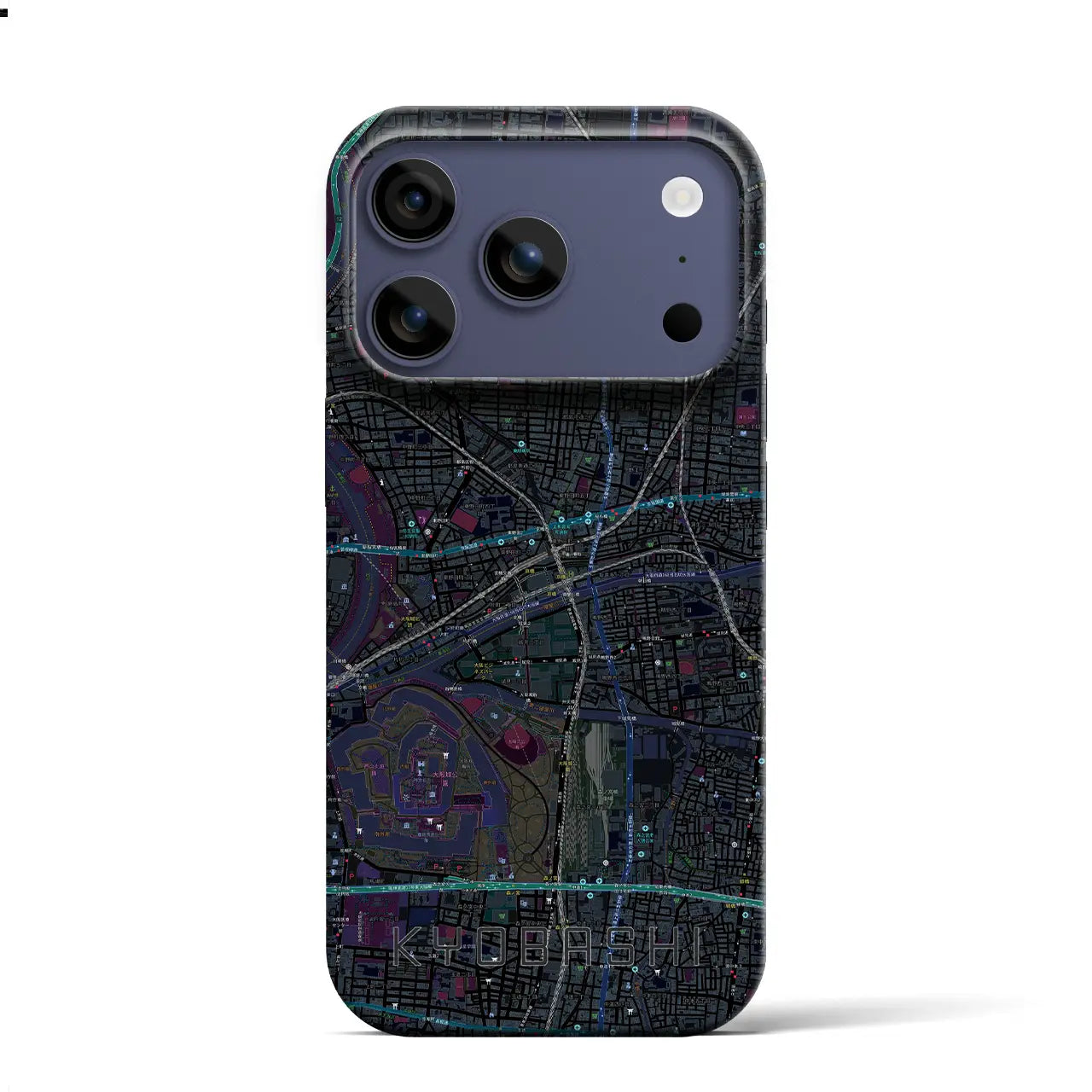 【京橋(大阪府)】地図柄iPhoneケース(バックカバータイプ)